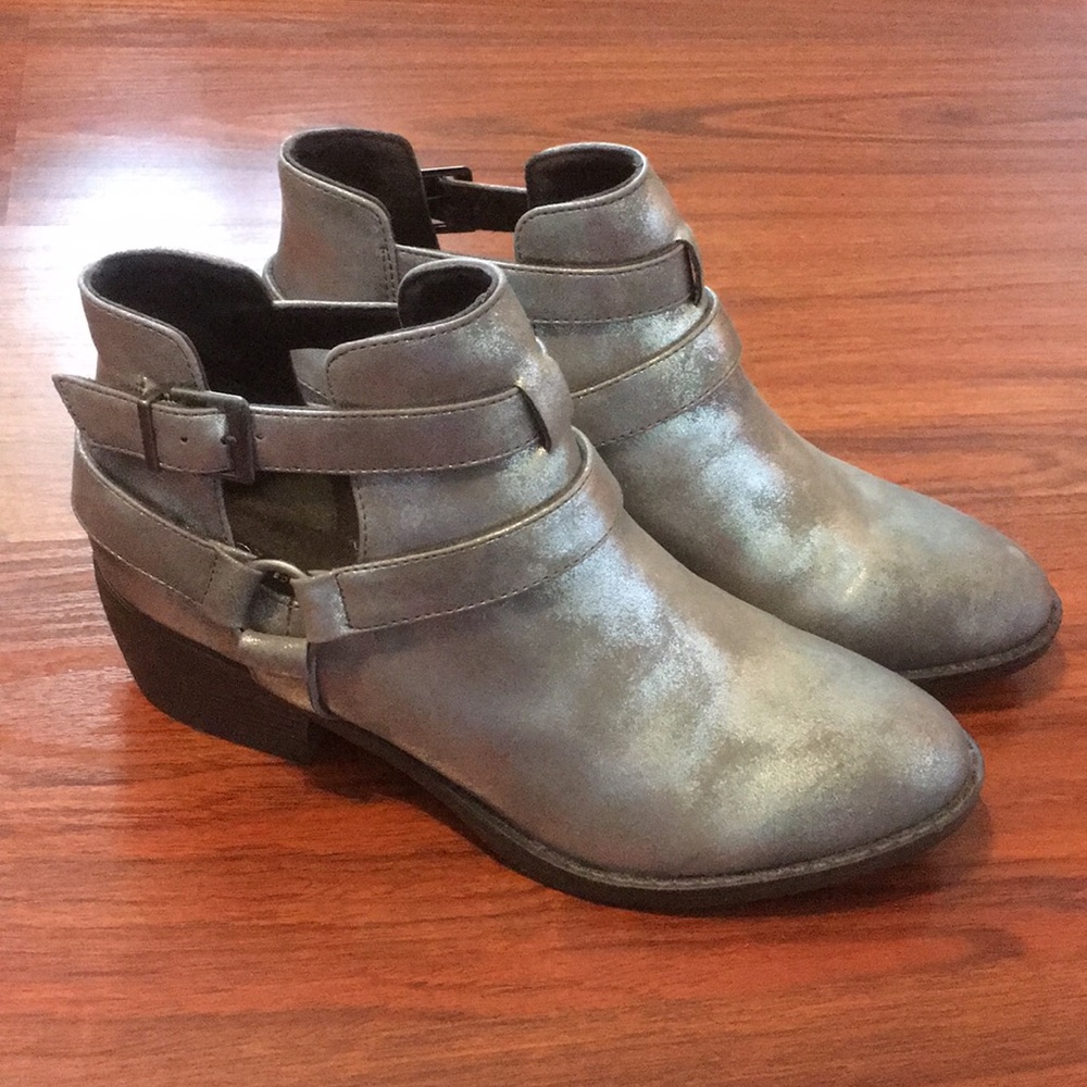 BC Silver Buckle Ankle Booties